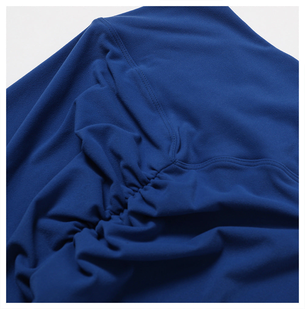 Drawstring Belly Contracting Nude High Waist Yoga Pants Quick Drying Hip Lifting Fitness Pants Tight Running Sports Pants