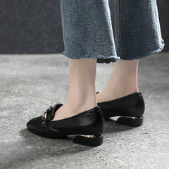 Slouchy Women's Layer Cowhide Pumps Mid