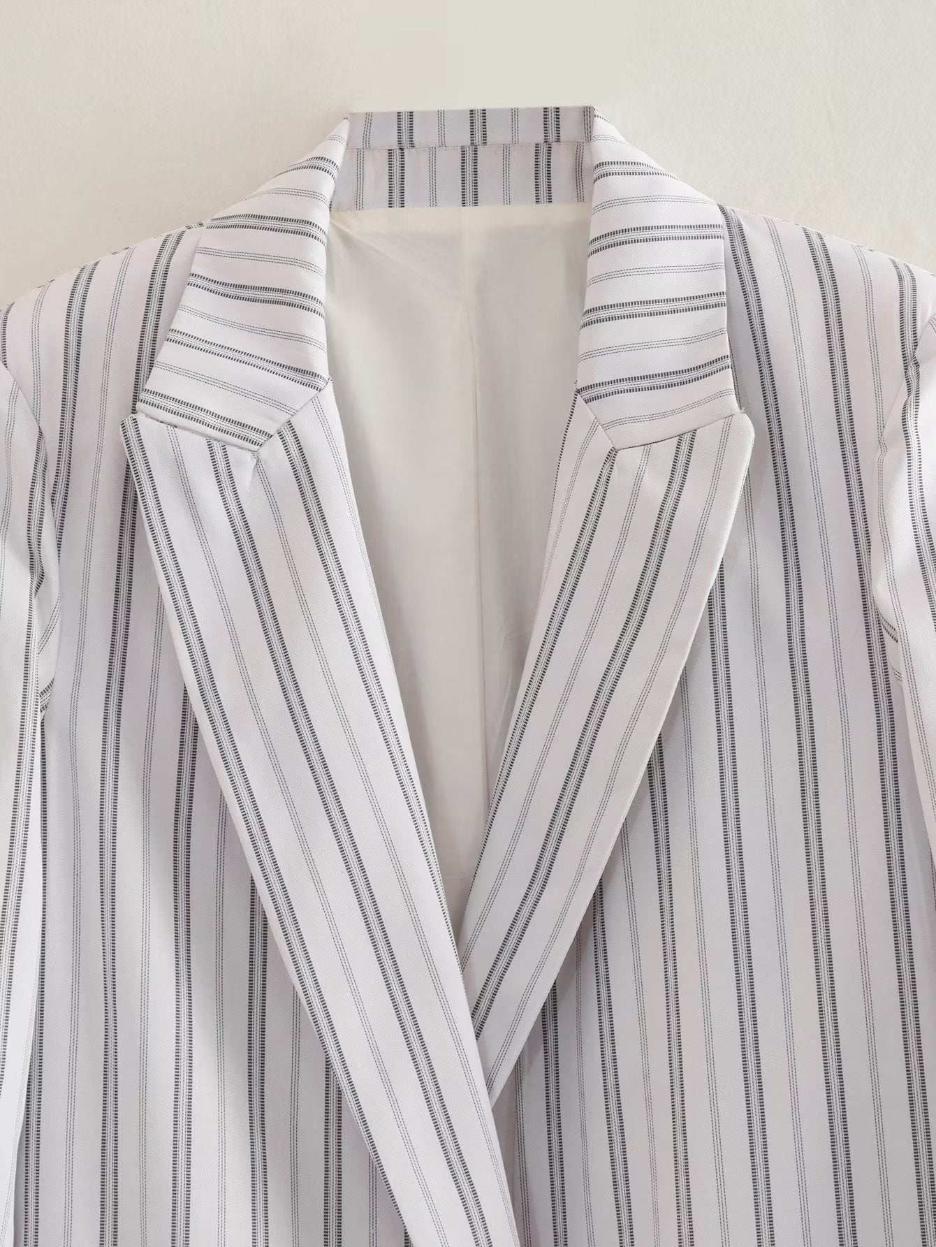 Ptripe Double Breasted Blazer