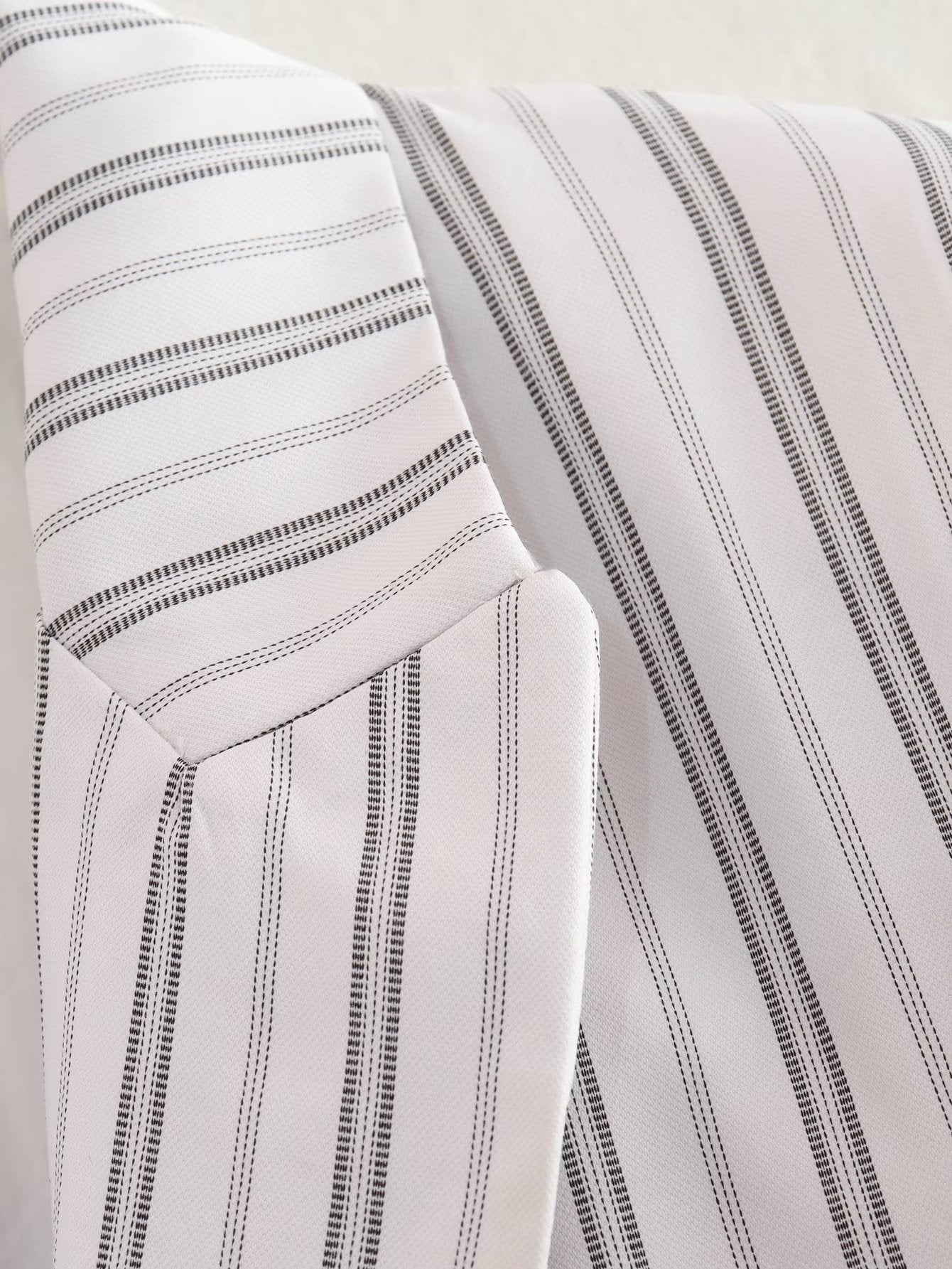 Ptripe Double Breasted Blazer