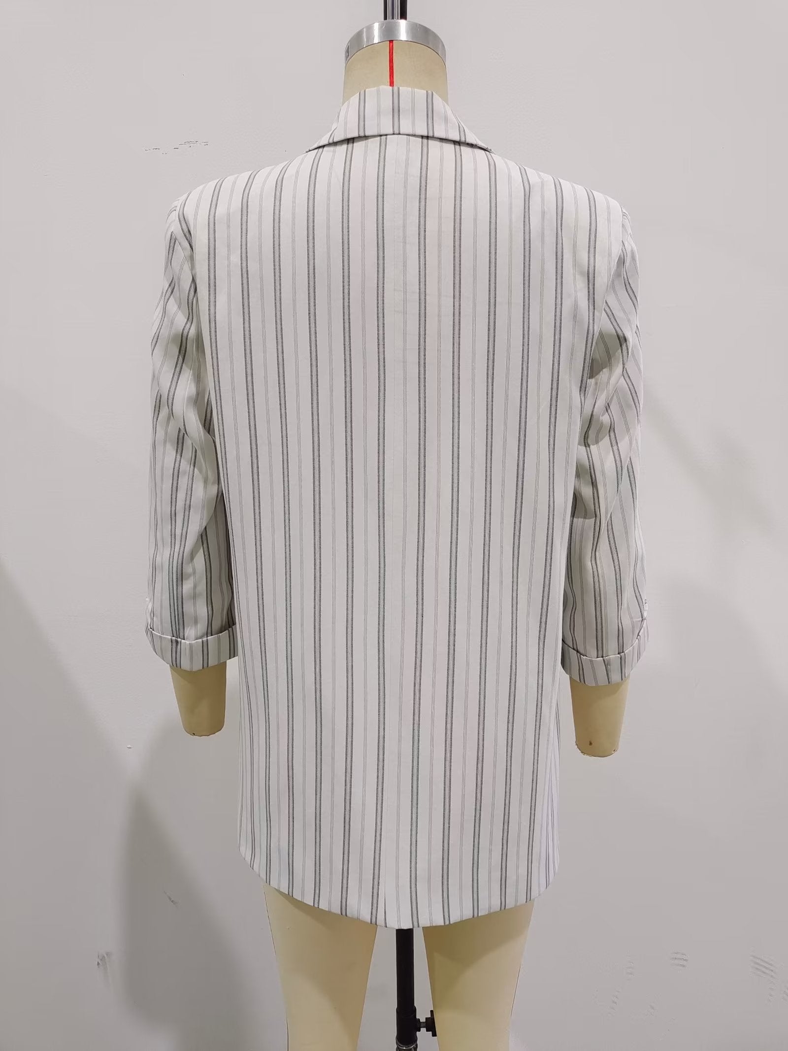 Ptripe Double Breasted Blazer