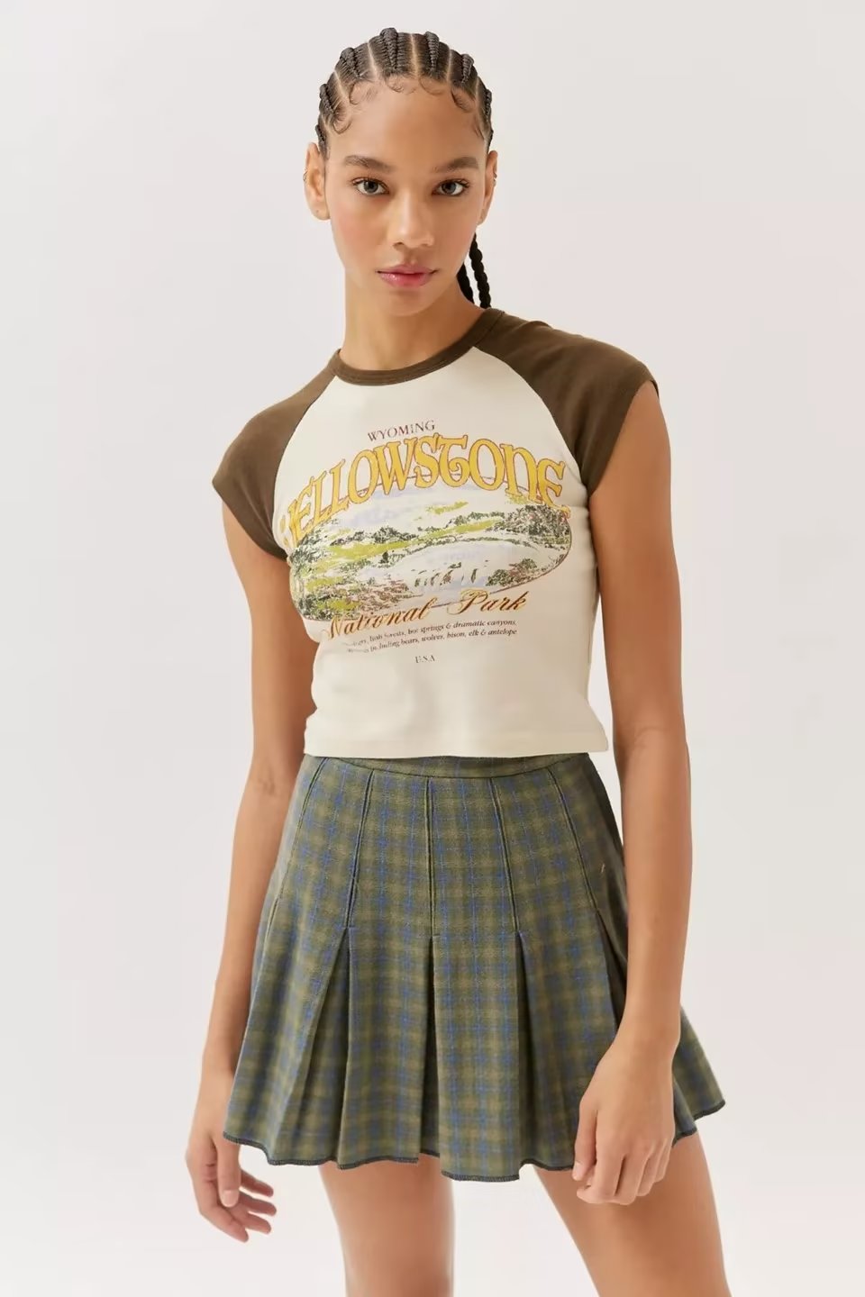 Retro Slim Sleeveless Contrast Color Letter Graphic Print Irregular Asymmetric Short Cropped Peplum Top