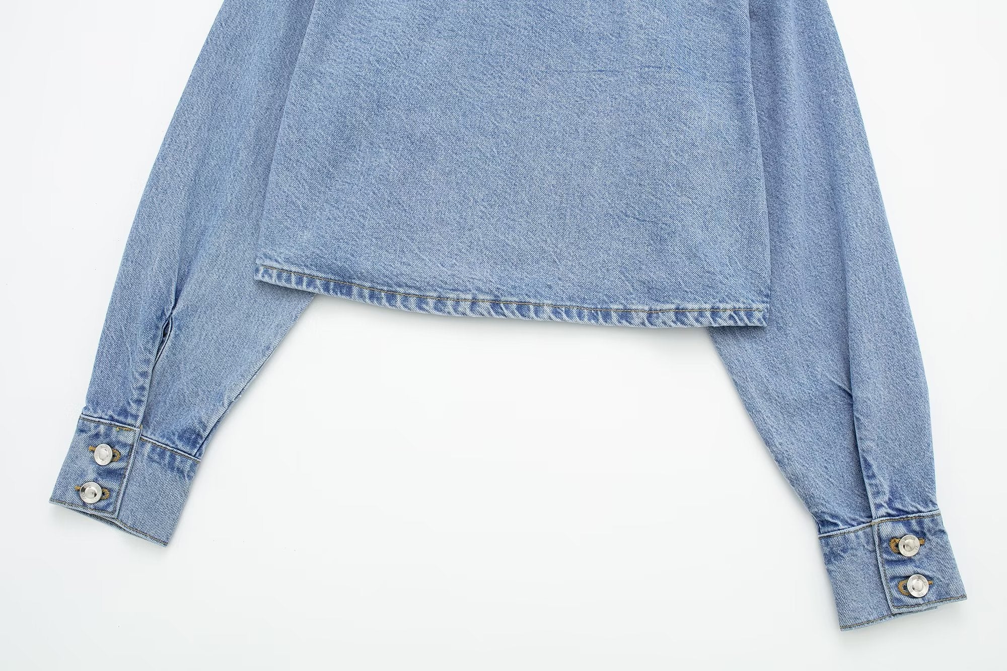 Short Denim Jacket Coat Mid Length Skirt Set