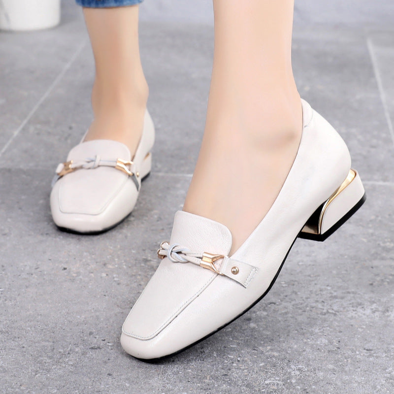 Slouchy Women's Layer Cowhide Pumps Mid
