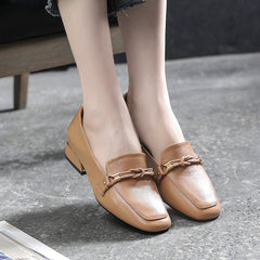 Slouchy Women's Layer Cowhide Pumps Mid