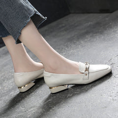 Slouchy Women's Layer Cowhide Pumps Mid