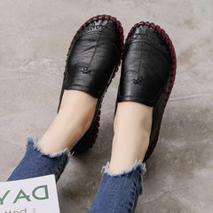 Chaussures en cuir respirantes et confortables pour grand-mère
