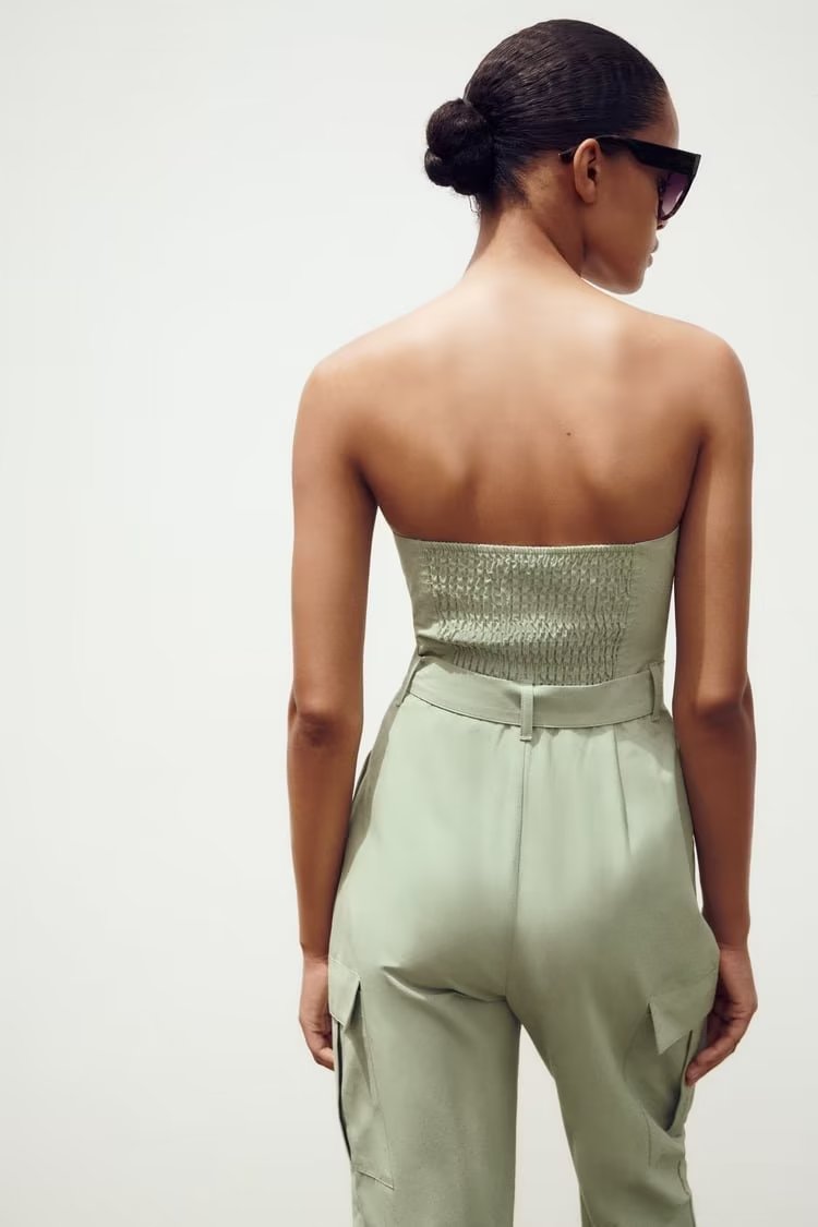 with Buckle Tube Top Overalls
