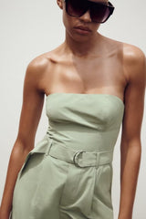 with Buckle Tube Top Overalls