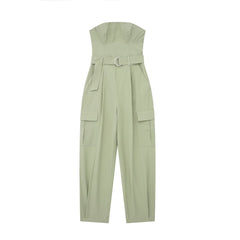 with Buckle Tube Top Overalls