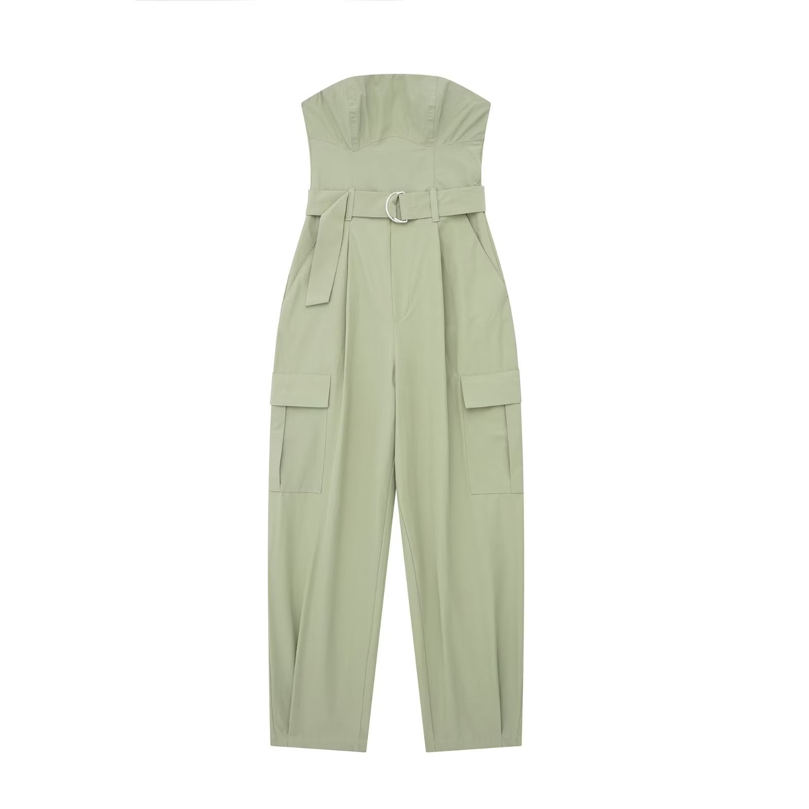 with Buckle Tube Top Overalls