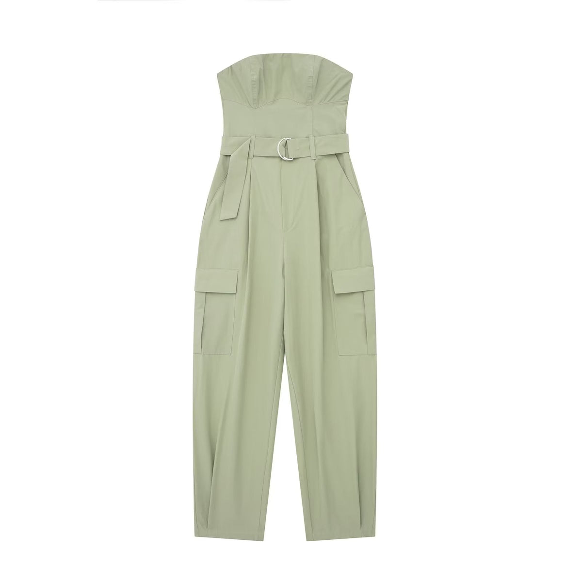 with Buckle Tube Top Overalls