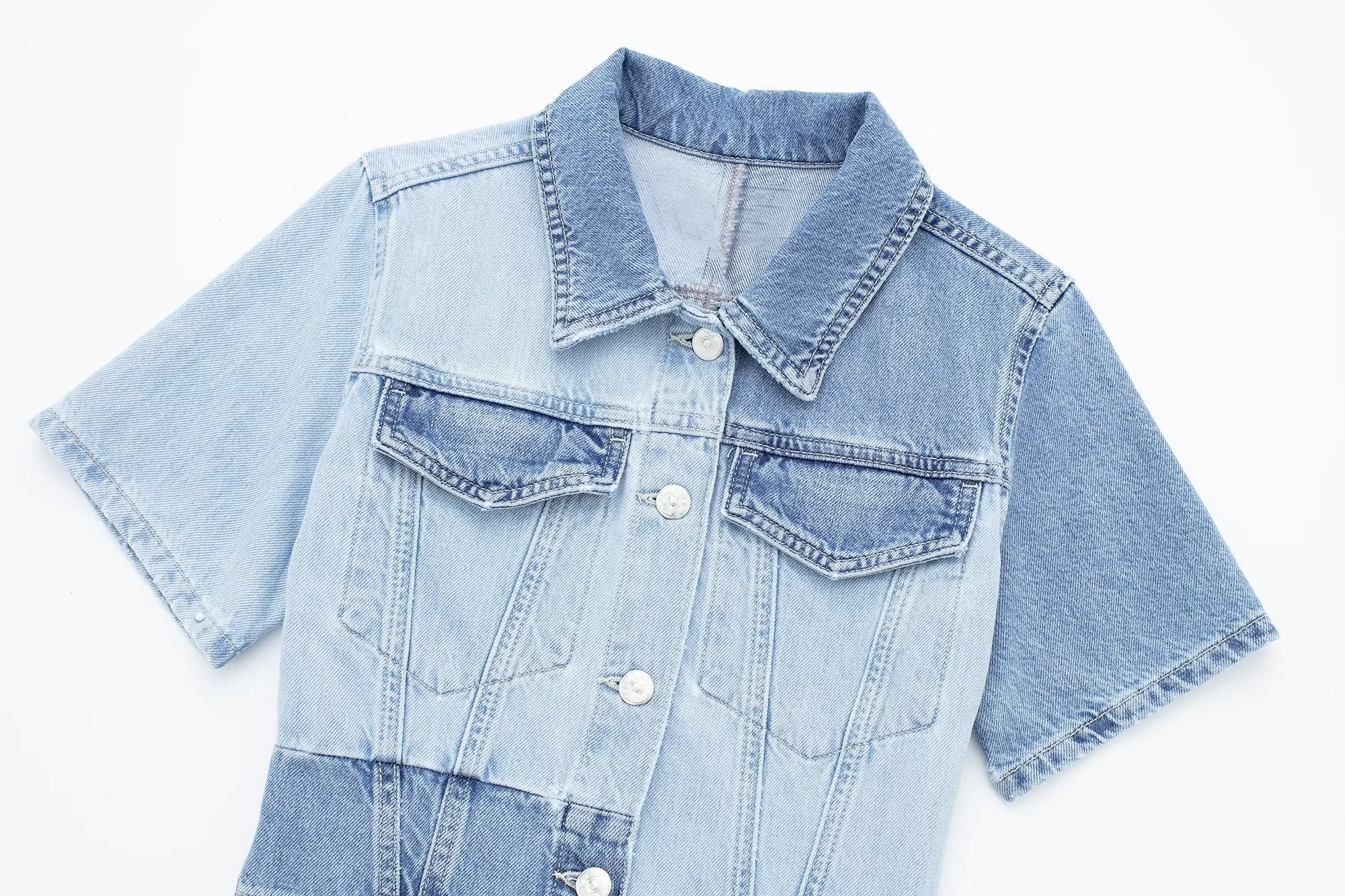 Slimming High Waist Retro Denim Overalls Dress