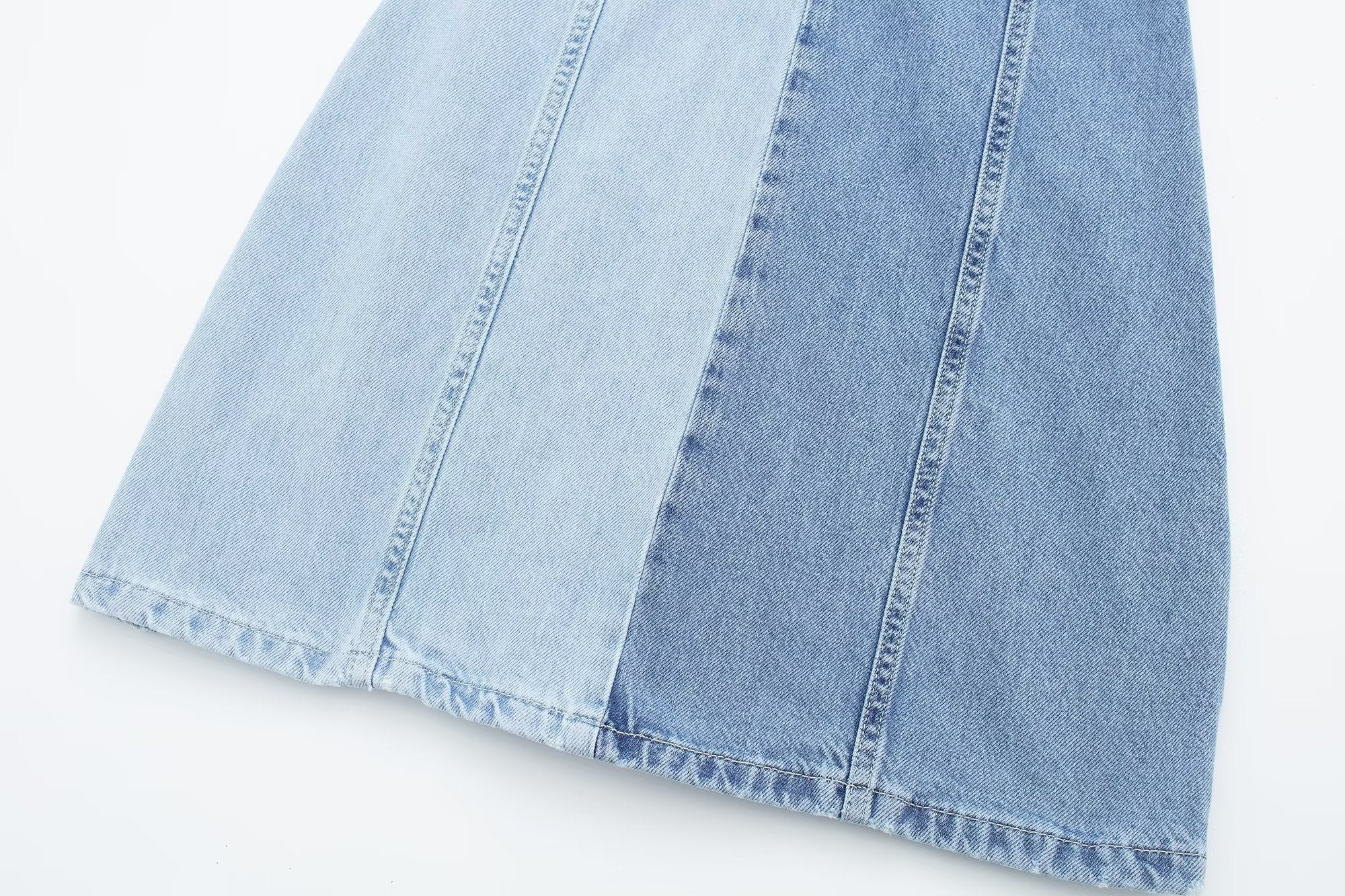 Slimming High Waist Retro Denim Overalls Dress