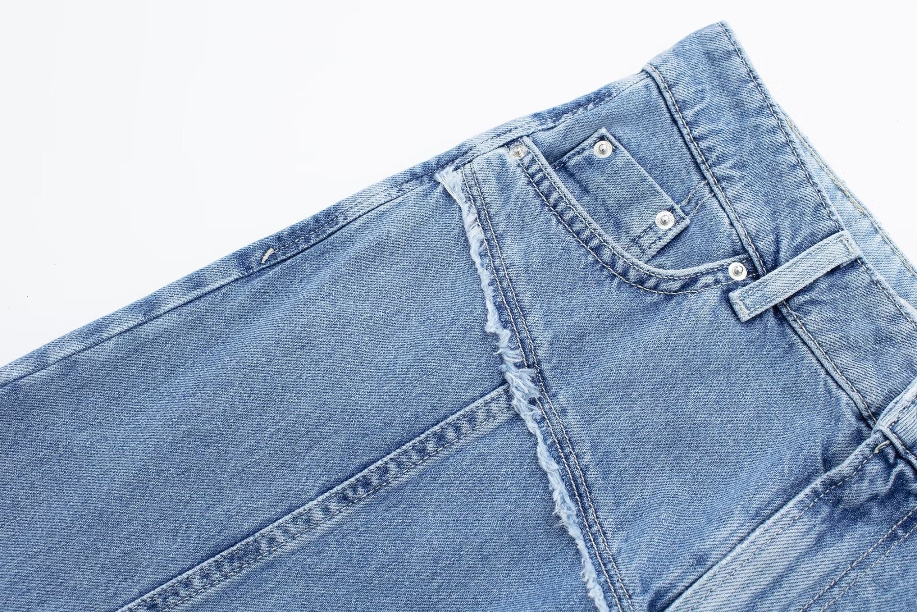 Street High Waist Jeans Straight Leg Pants Tide