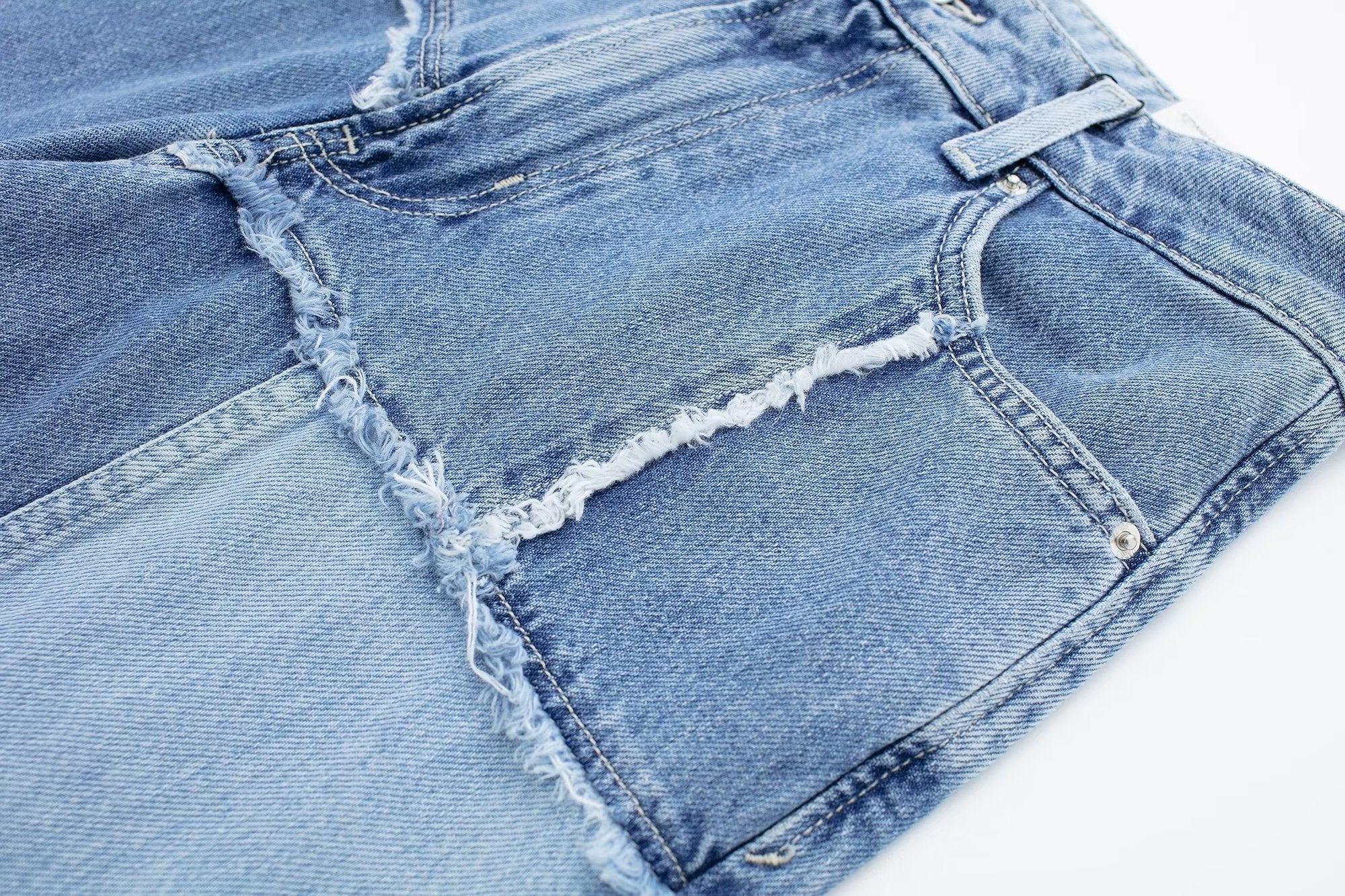 Street High Waist Jeans Straight Leg Pants Tide