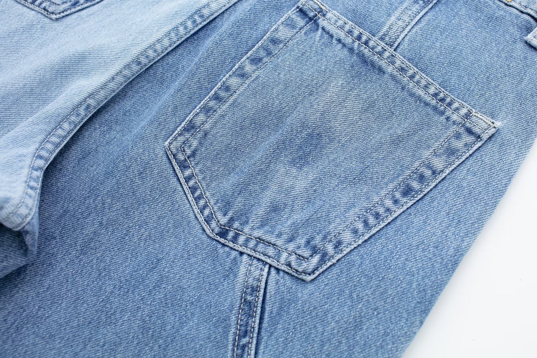 Street High Waist Jeans Straight Leg Pants Tide