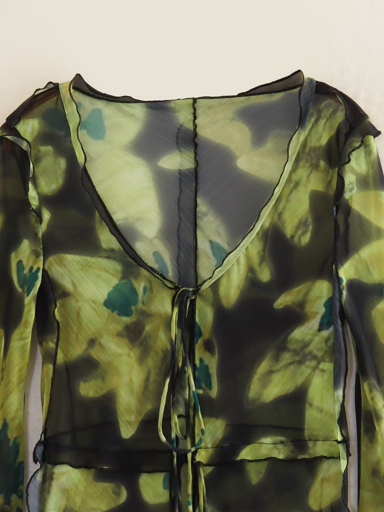 Printed Long Sleeved Blouse
