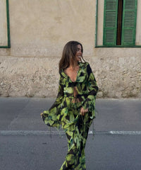 Printed Long Sleeved Blouse