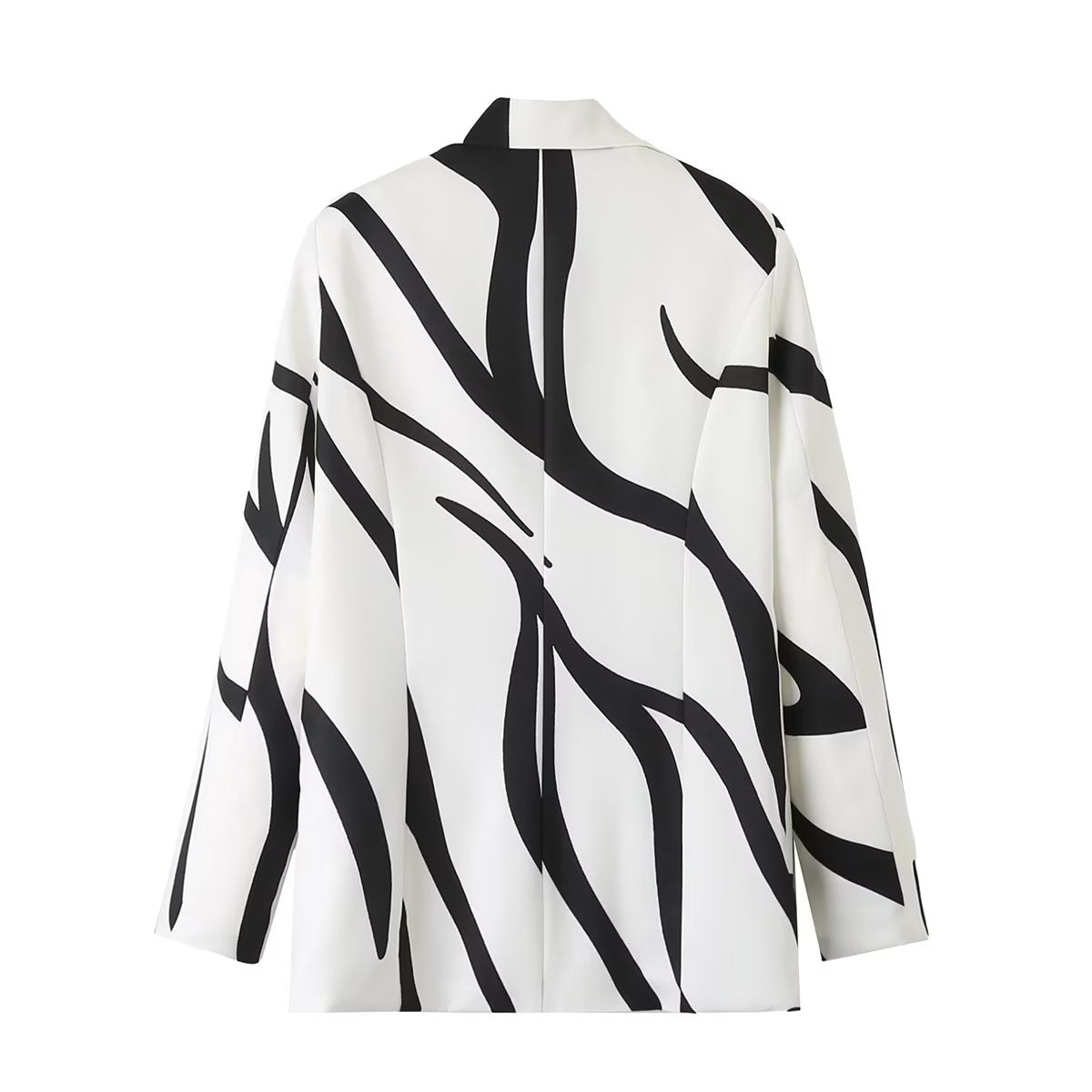 Fall Irregular Asymmetric Pattern Printing Loose Shirt Blazers