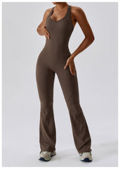 Quick Drying Skinny Yoga Dance Sports Workout Hip Lift Belly Shaping Micro Pull Yoga Jumpsuit