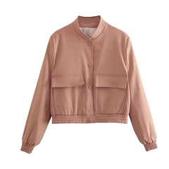 Casual Flight Jacket High Waist Skirt Setable Suit