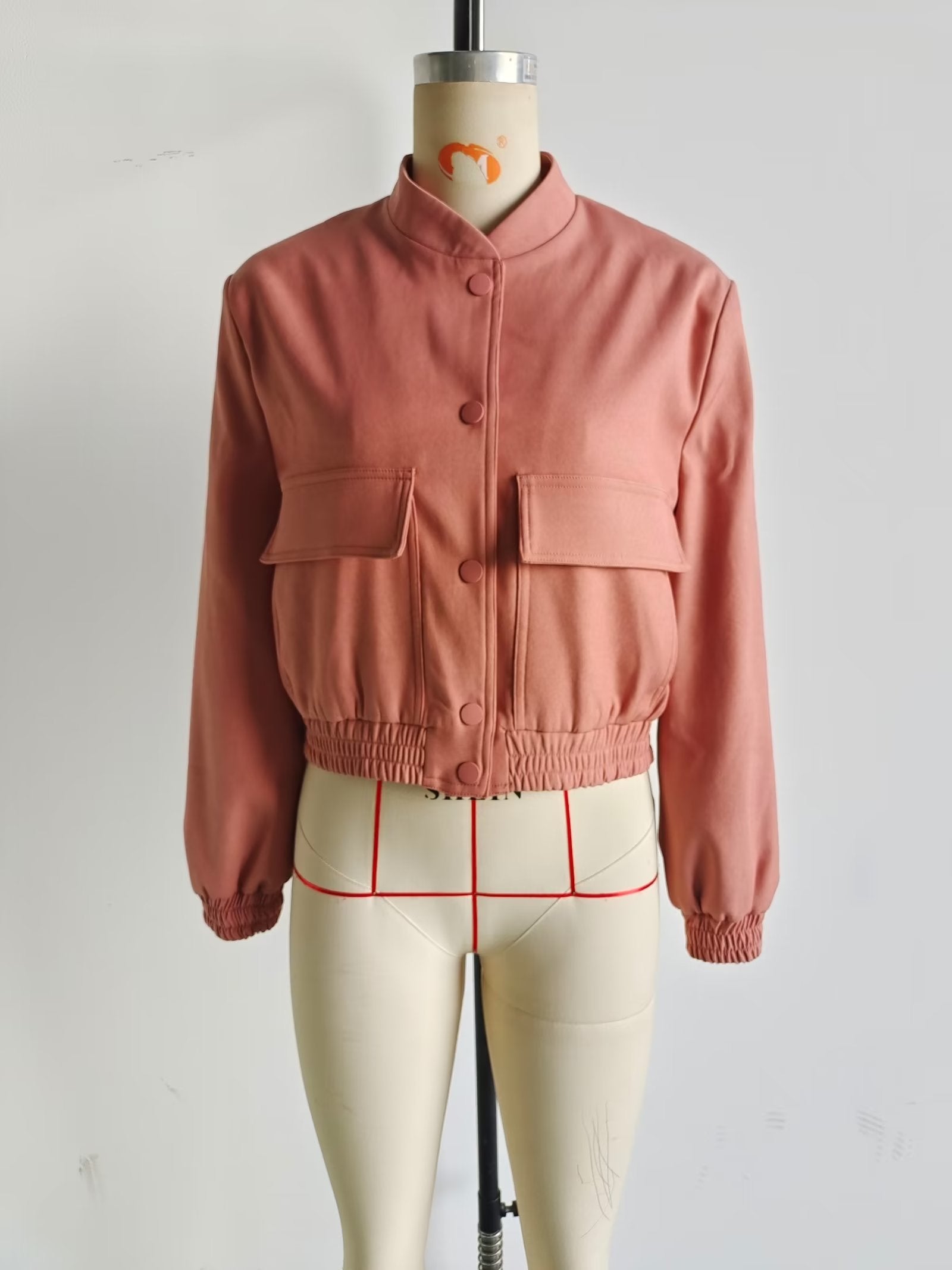 Casual Flight Jacket High Waist Skirt Setable Suit