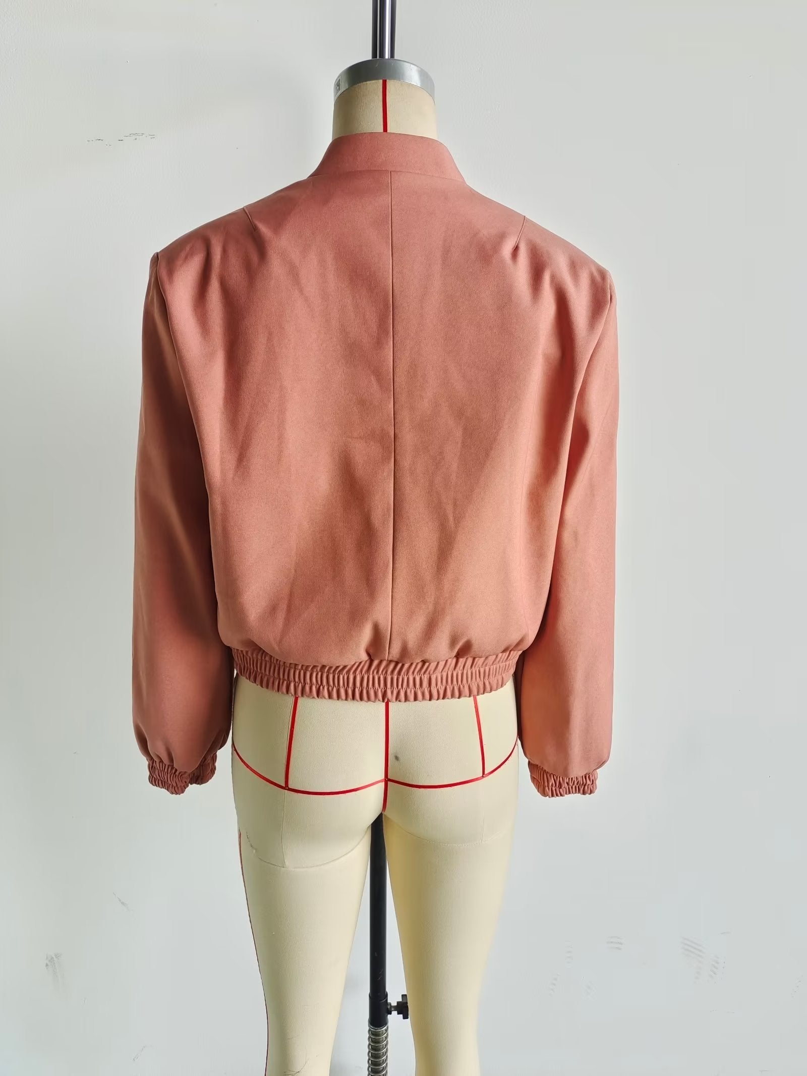Casual Flight Jacket High Waist Skirt Setable Suit