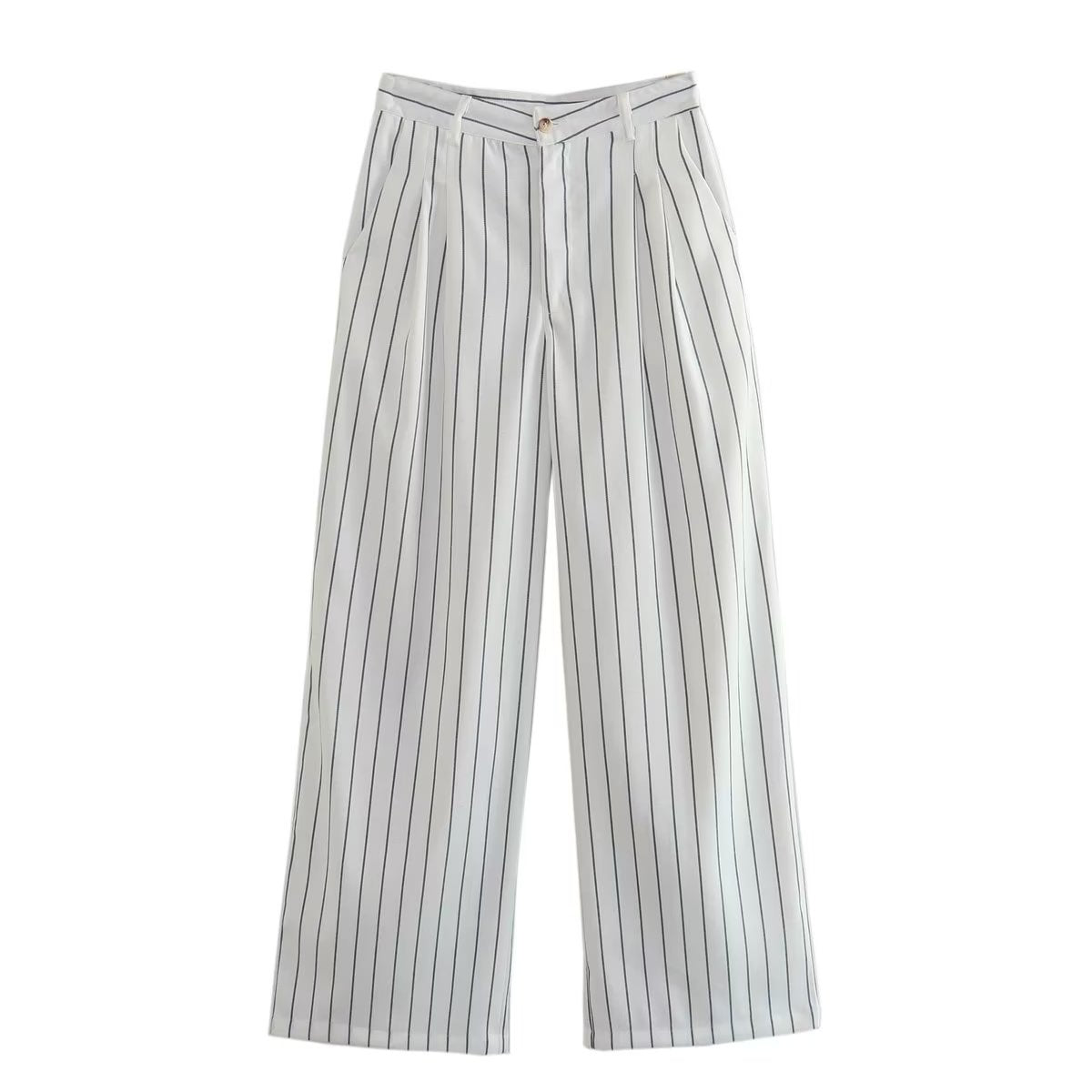 High Waist Ptripe Work Pant Double Breasted Blazer