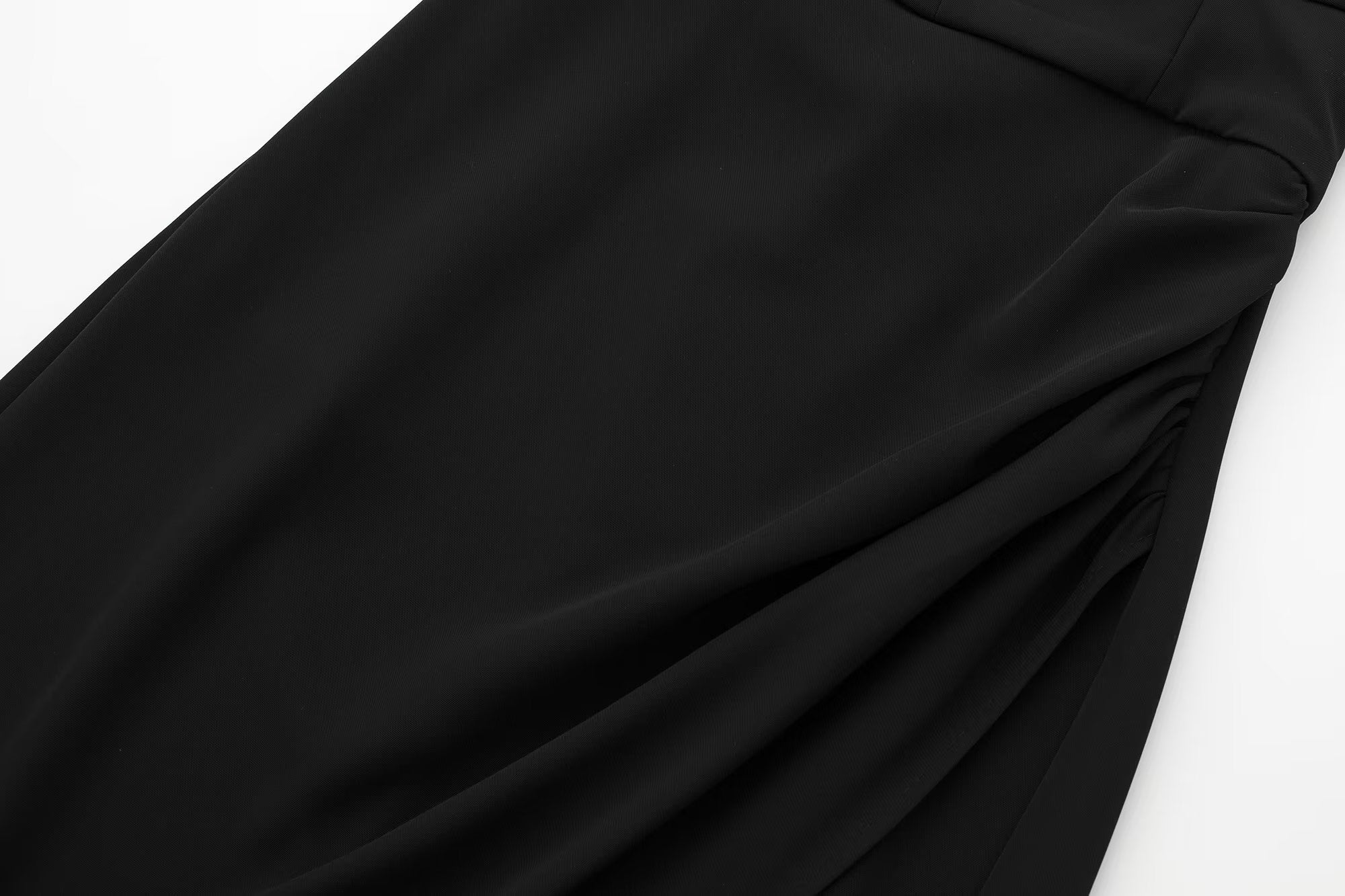V neck Brace Solid Color Waist Tight Slit Strap Dress Maxi Dress