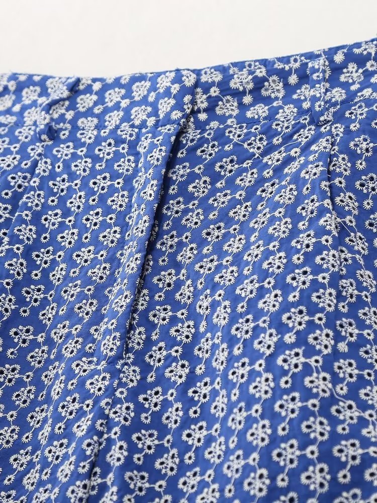 Portez un bermuda décontracté taille haute brodé