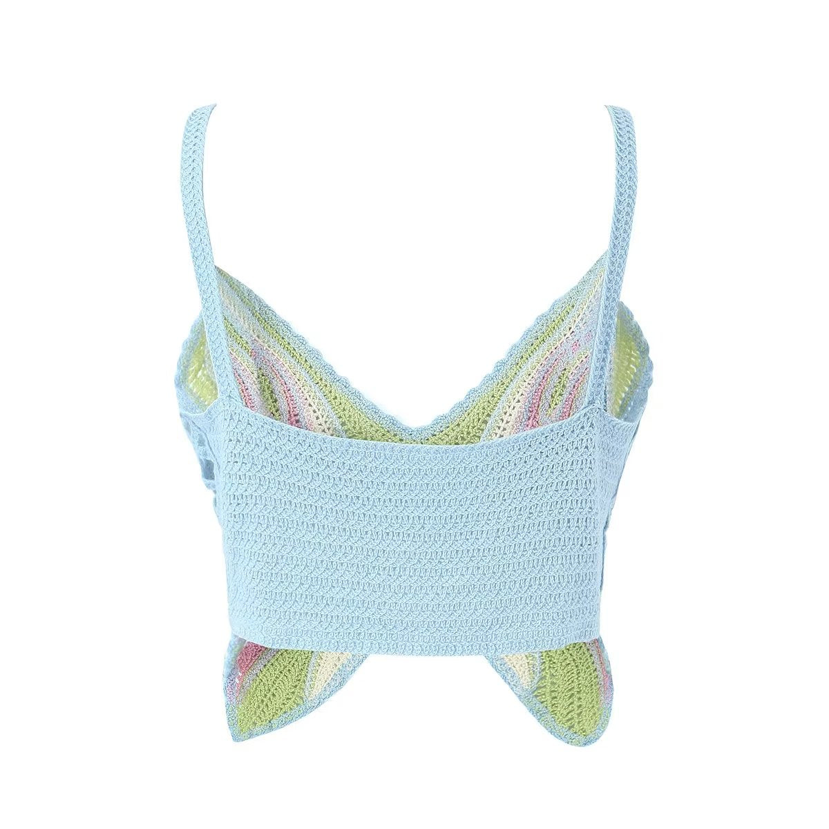 Beaded Vintage Bow Sling Crocheted Short Small Sling