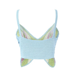 Beaded Vintage Bow Sling Crocheted Short Small Sling