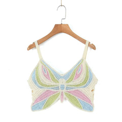 Beaded Vintage Bow Sling Crocheted Short Small Sling