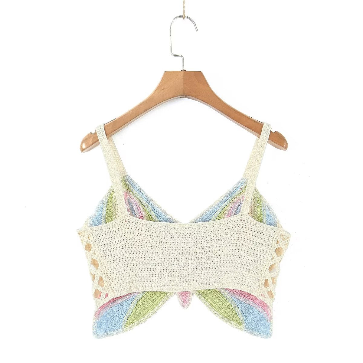 Beaded Vintage Bow Sling Crocheted Short Small Sling