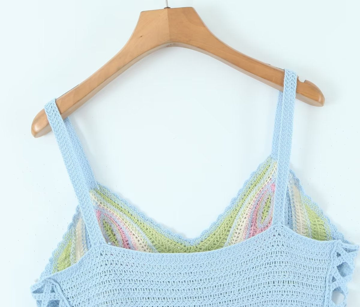 Beaded Vintage Bow Sling Crocheted Short Small Sling