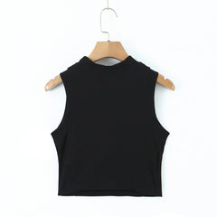 Round Neck Stretch Slimming Short Vest