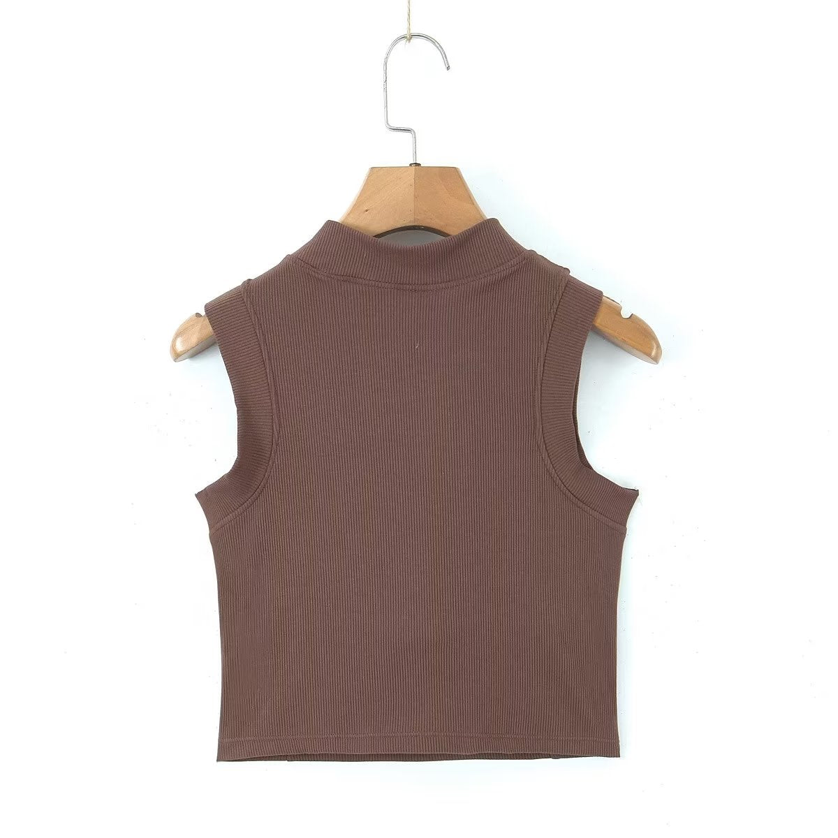 Round Neck Stretch Slimming Short Vest