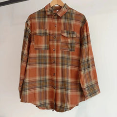 Casual Oversize Loose Plaid Shirt