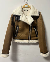 Double Sided Short Warm Faux Shearling Jacket