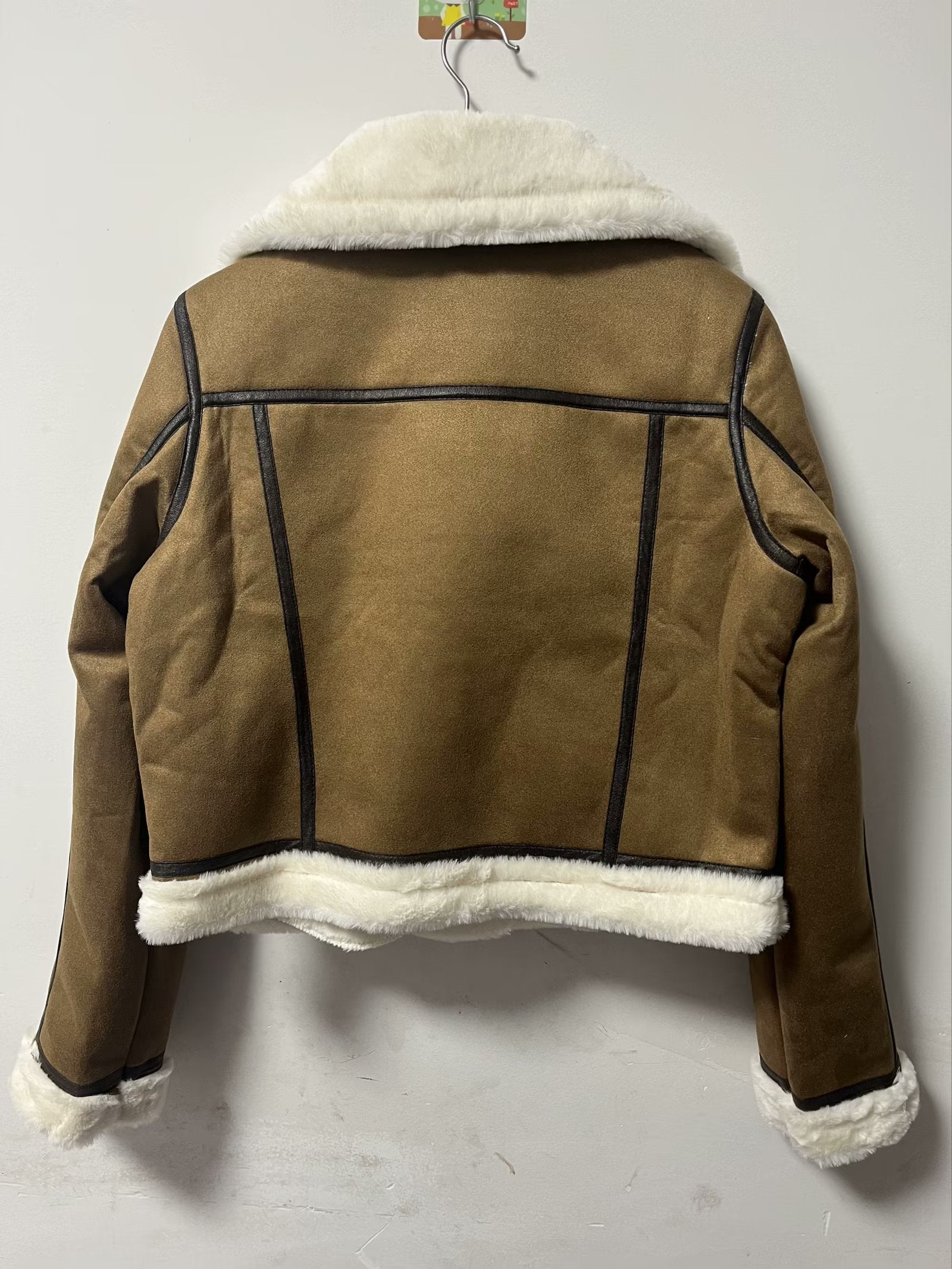 Double Sided Short Warm Faux Shearling Jacket