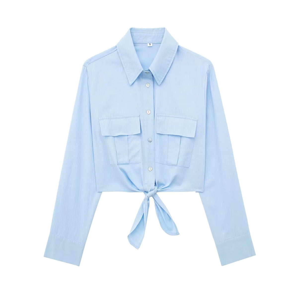 Collared Long Sleeve Short Bow Tie Striped Shirt