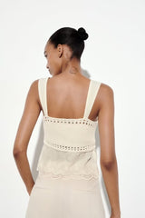 Bowknot Decoration Patchwork Knitting Top