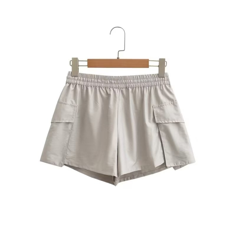 Freizeitshorts aus Nylonmischung mit elastischer Taille