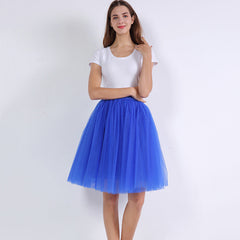 Mesh Pleated Bubble Skirt 5 Layer Mesh Skirt Tulle Skirt