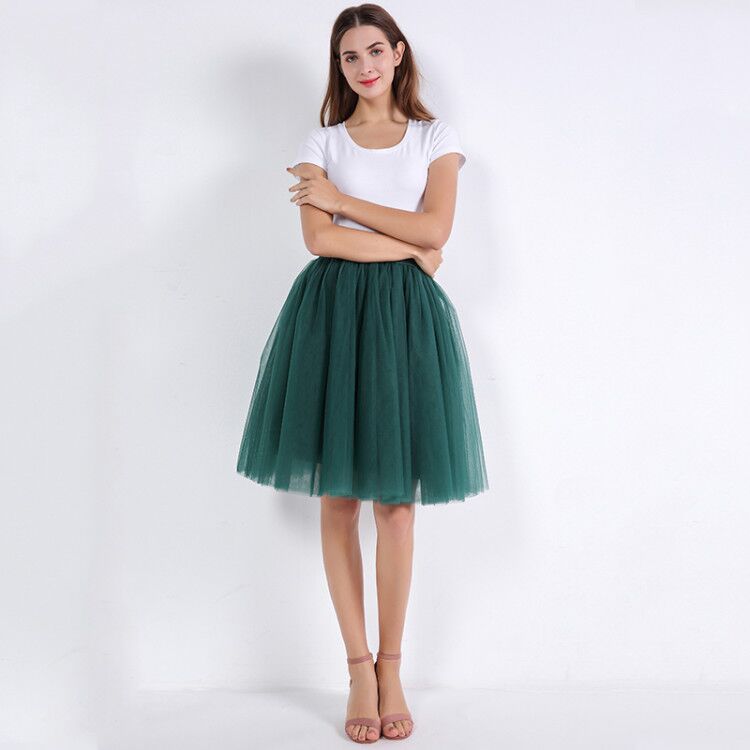 Mesh Pleated Bubble Skirt 5 Layer Mesh Skirt Tulle Skirt