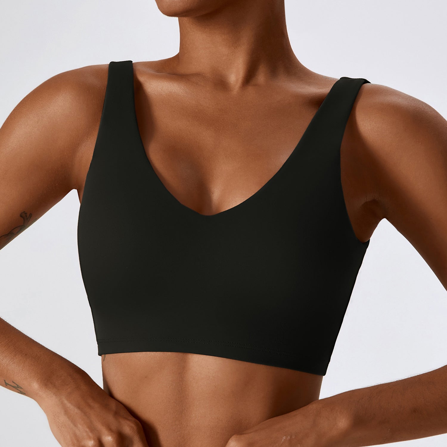 High Strength Nude Feel Yoga Bra Shockproof Tight Sports Underwear Pilates Running Workout Vest