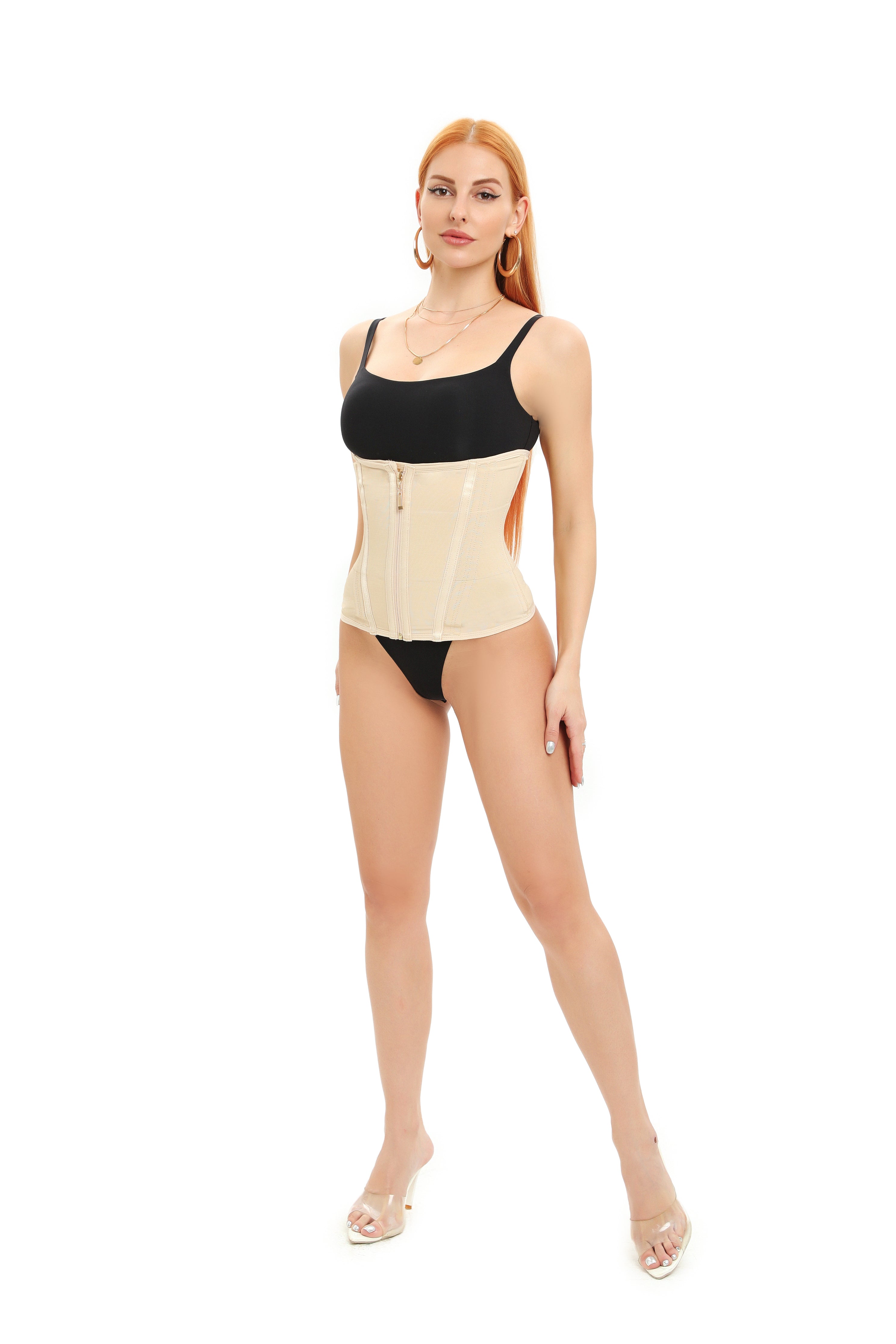 Schmal geschnittenes, bauchstraffendes, formendes Court-Korsett, atmungsaktive Sport-Taillenformungsgürtel-Strumpfhose