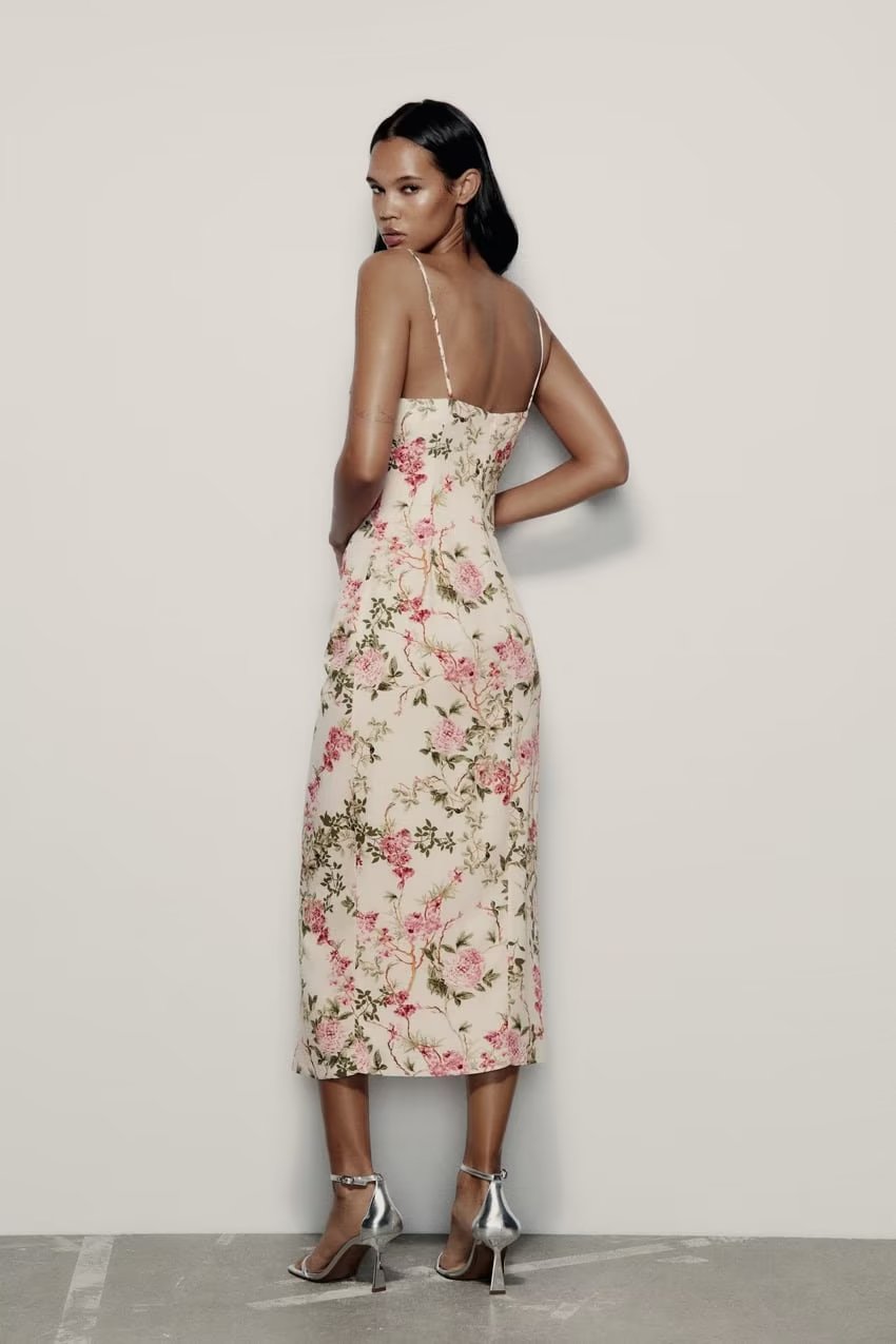 Midikleid mit Blumendruck