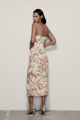 Midikleid mit Blumendruck